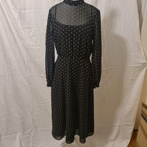 Massimo Dutti Balck and white polkadot dress